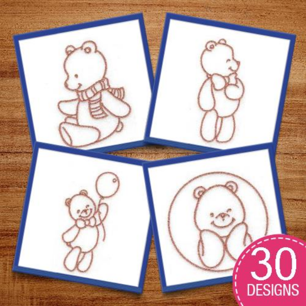 Picture of Joyful Bears Embroidery Design Pack