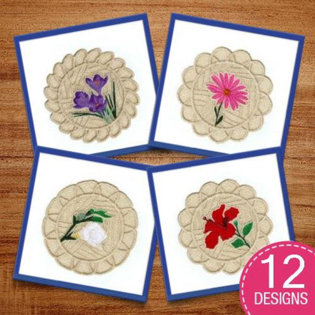 Picture of Lace Flower Doilies Embroidery Design Pack