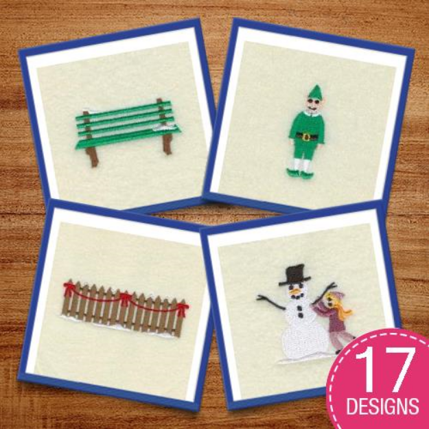 Picture of Christmas Village Accents Embroidery Design Pack