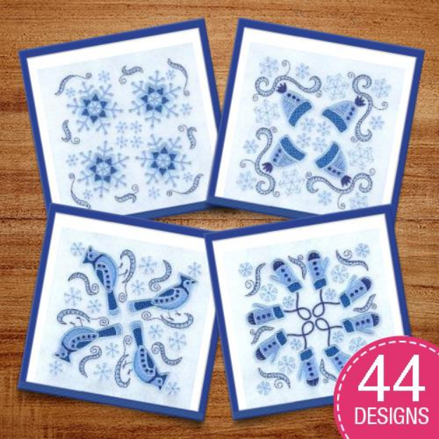 Picture of Jacobean Squares Combined Embroidery Design Pack