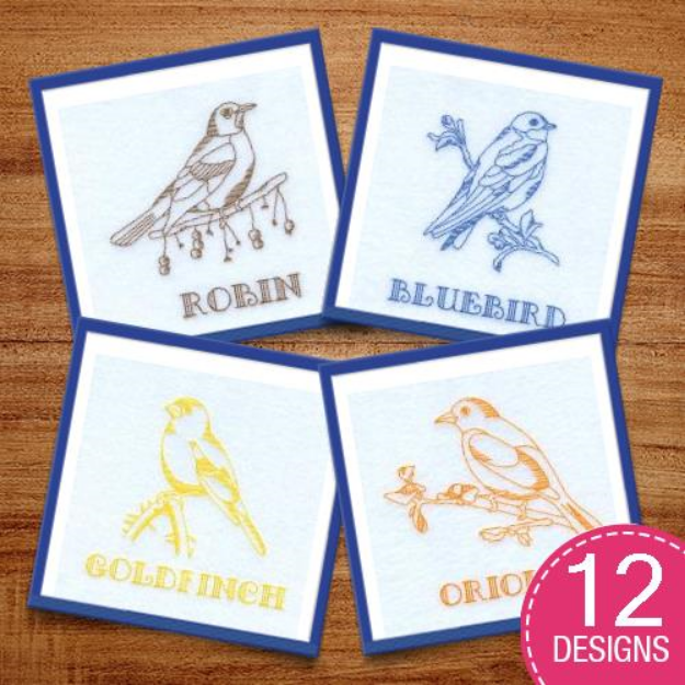 Picture of Simple Stitch Songbirds Embroidery Design Pack