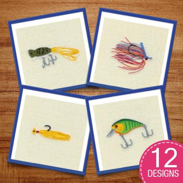 Picture of Fishing Lures Embroidery Design Pack