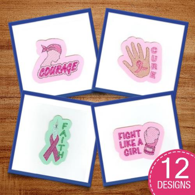 Picture of Breast Cancer Scrapbooking Embroidery Design Pack