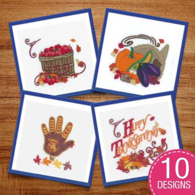 Picture of Celebrate Thanksgiving Embroidery Design Pack