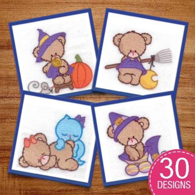 Picture of Halloween Bears Embroidery Design Pack
