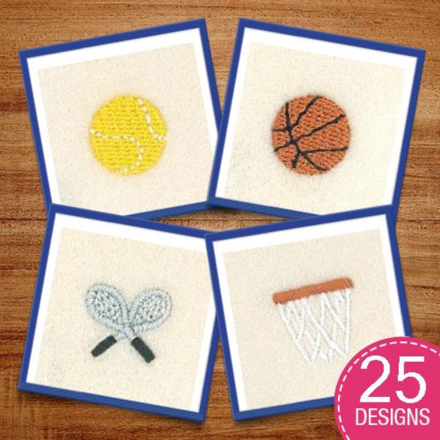 Picture of Mini Sports Icons Embroidery Design Pack
