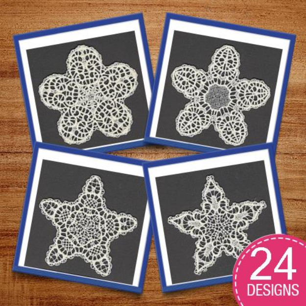 Picture of Lace Stars Embroidery Design Pack