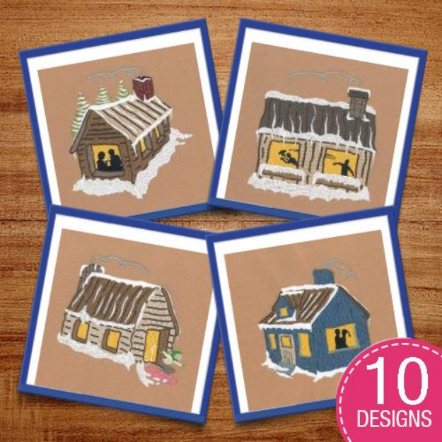 Picture of Cabin Fever Embroidery Design Pack