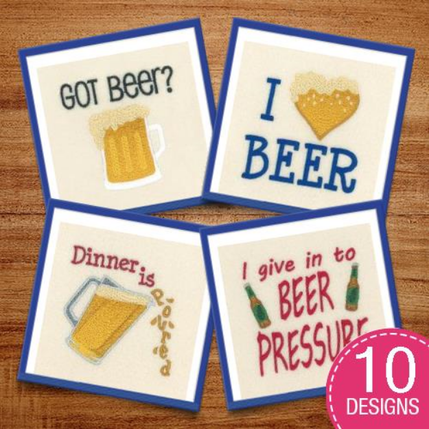 Picture of Beer Embroidery Design Pack