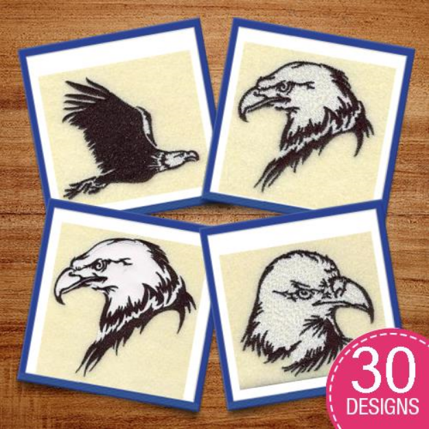Picture of American Bald Eagle Embroidery Design Pack