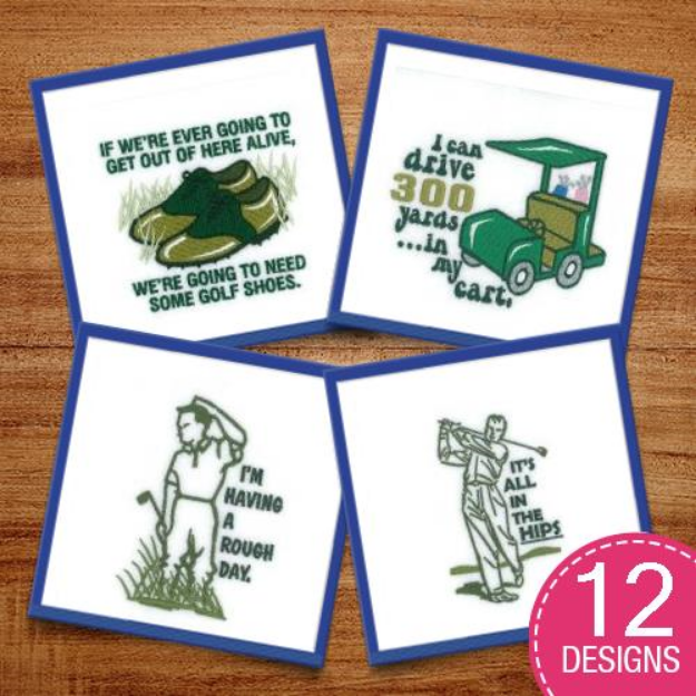 Picture of Golf Sayings Embroidery Design Pack