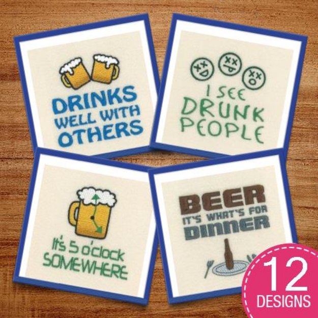 Picture of Beer Bottle Embroidery Design Pack