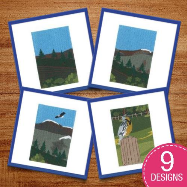 Picture of Summer Cabin Scene Embroidery Design Pack