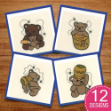 Picture of Honey Bears Embroidery Design Pack