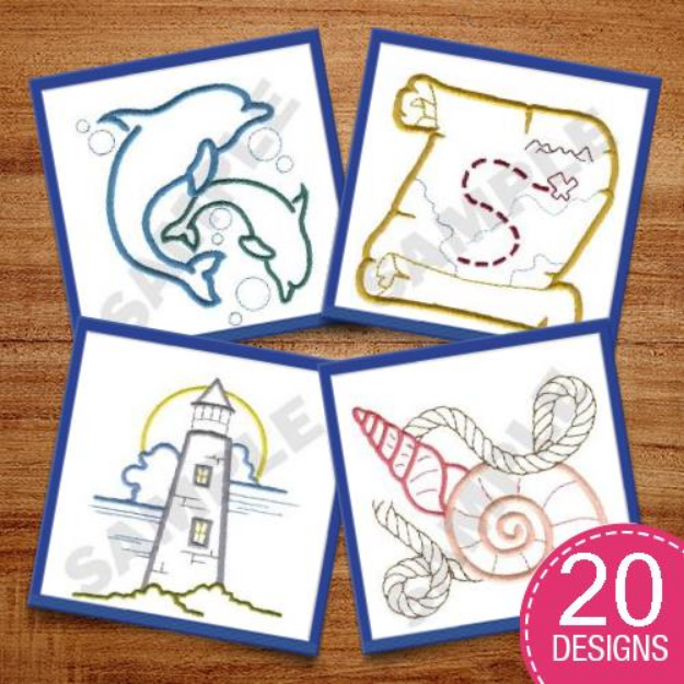 Picture of NAUTICAL DE-LITE Embroidery Design Pack