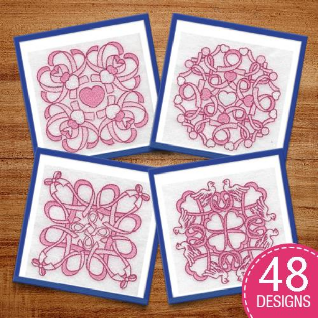 Picture of Cancer Quilt Blocks Embroidery Design Pack