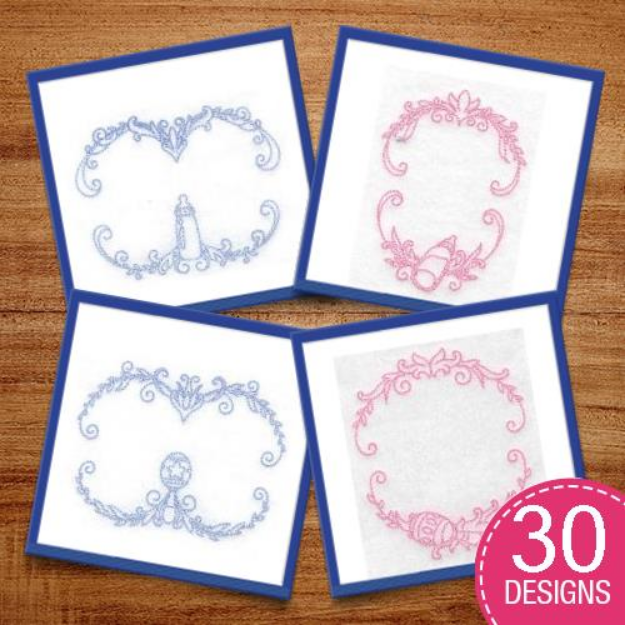 Picture of Baby Monogram Frames  Embroidery Design Pack