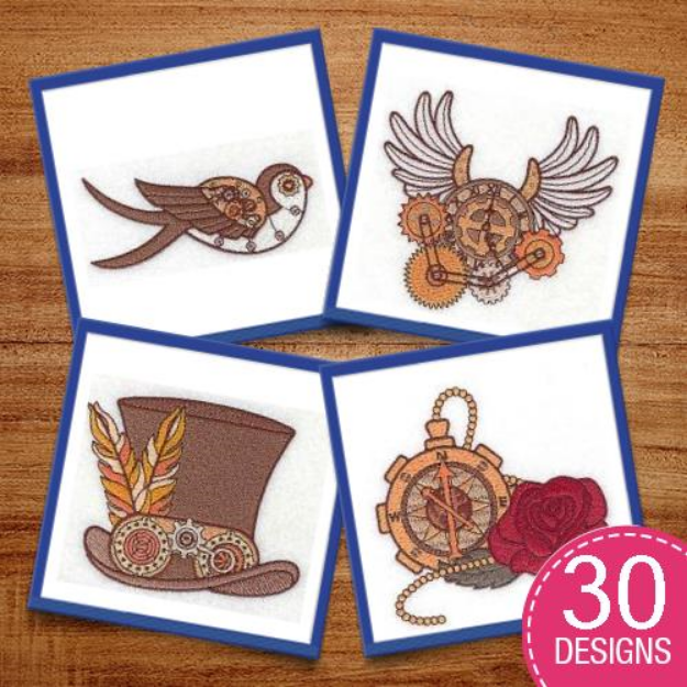 Picture of Steampunk Embroidery Design Pack