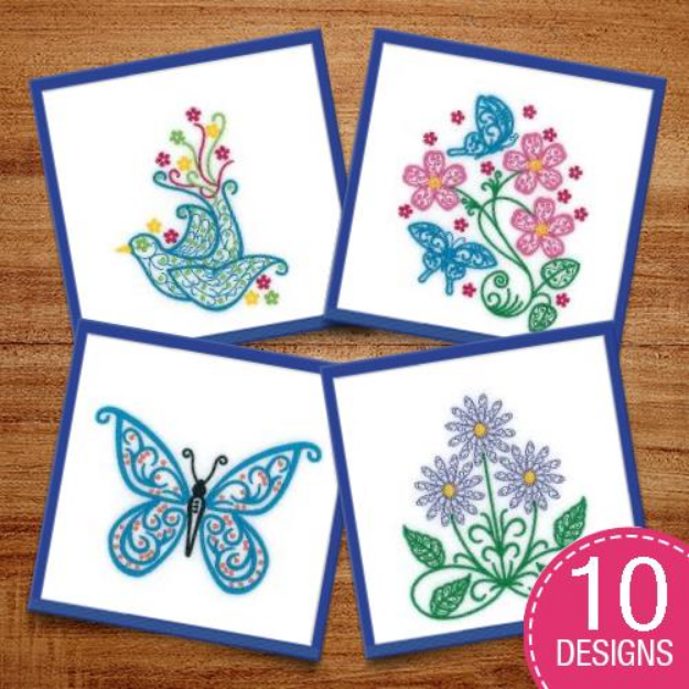 Picture of Spring Filigree Embroidery Design Pack
