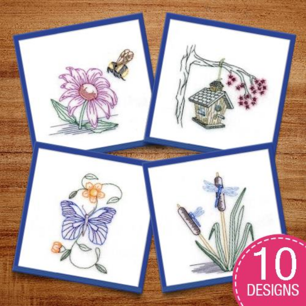 Picture of Vintage Spring Embroidery Design Pack