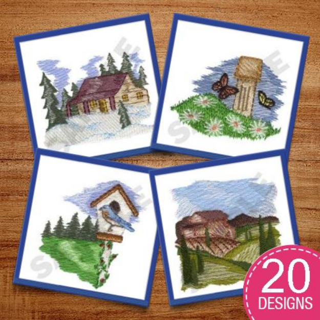 Picture of SCENIC TOUCHES Embroidery Design Pack