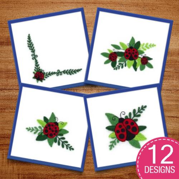 Picture of Ladybug Decor Embroidery Design Pack