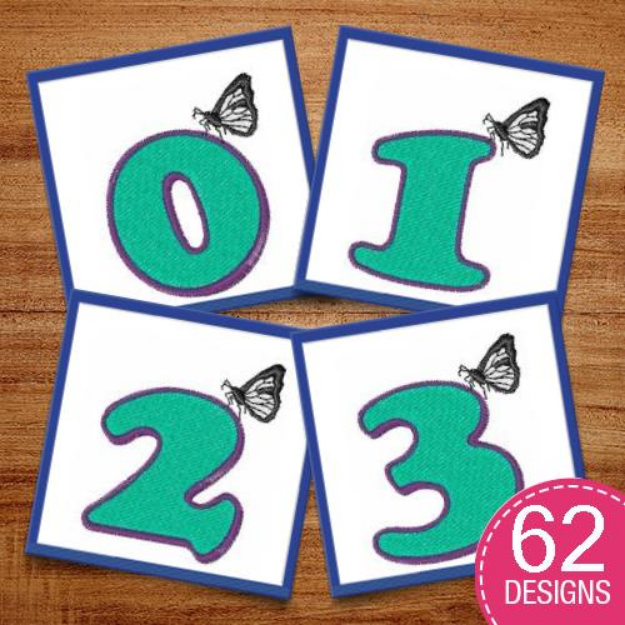 Picture of Butterfly Font Embroidery Design Pack