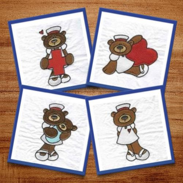 Picture of Nurse Bears Embroidery Design Pack