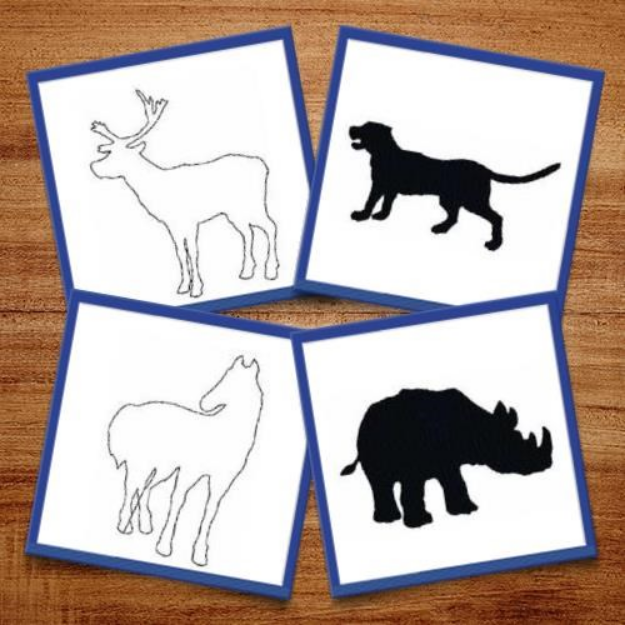 Picture of Animal Outlines & Silhouettes Embroidery Design Pack
