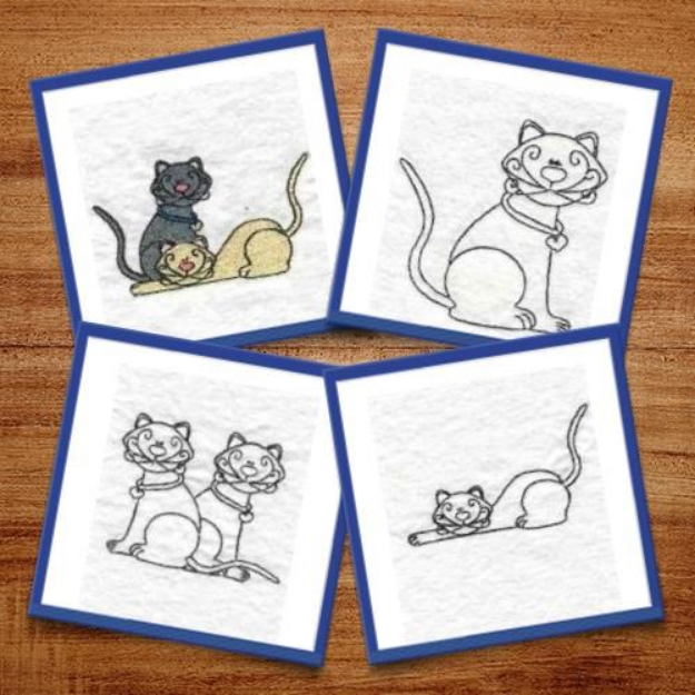 Picture of I Love Cats Embroidery Design Pack