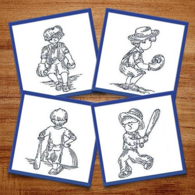 Picture of Baseball Time Embroidery Design Pack