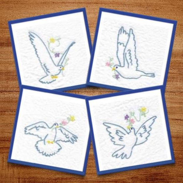 Picture of Doves Embroidery Design Pack