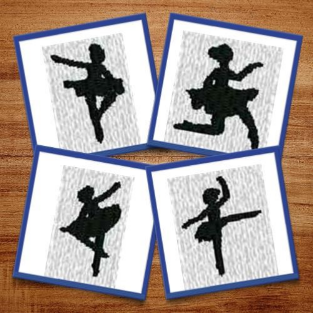 Picture of Ballerina Silhouettes Embroidery Design Pack