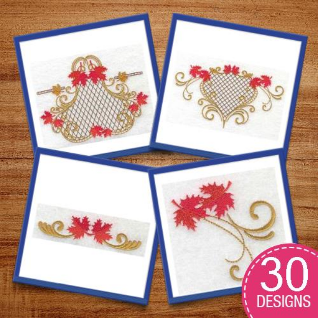 Picture of Victorian Fall Embroidery Design Pack