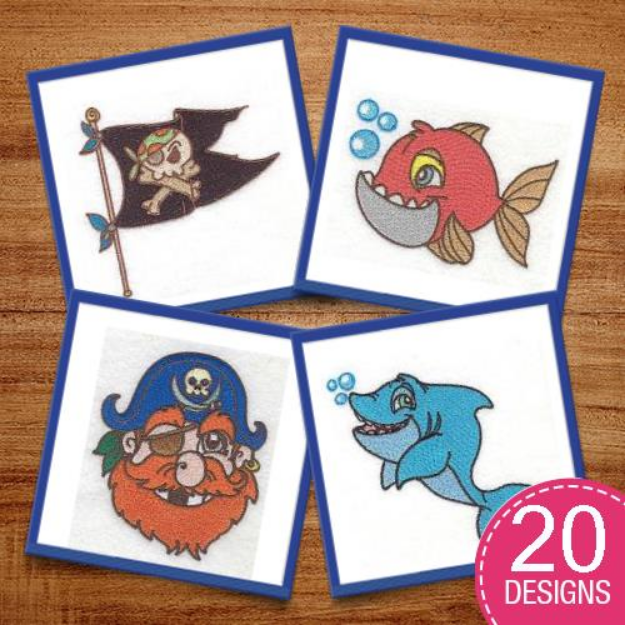 Picture of A Tale of Pirates Embroidery Design Pack