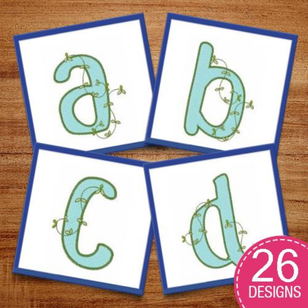 Picture of Curvy Vine Font Embroidery Design Pack