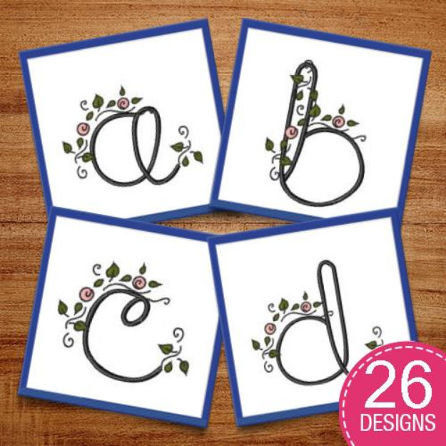 Picture of Rose Vine Swirl Embroidery Design Pack