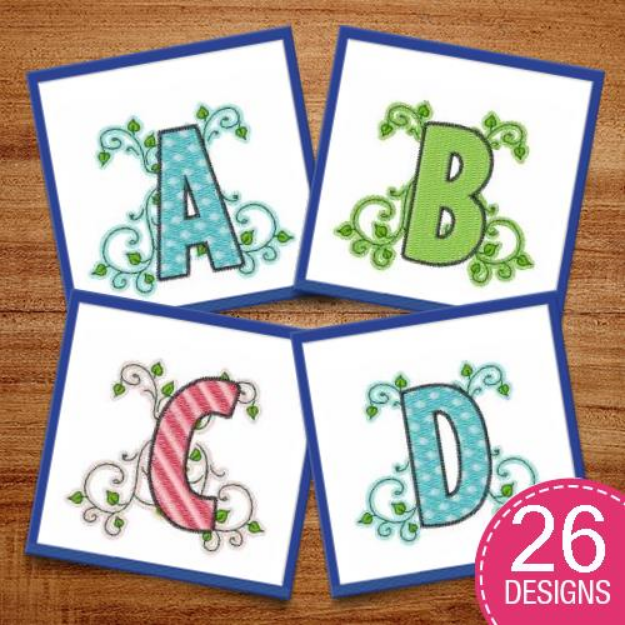 Picture of Baby Vine Font Embroidery Design Pack