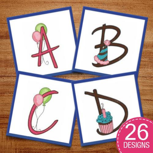 Picture of Birth Day Fun Embroidery Design Pack