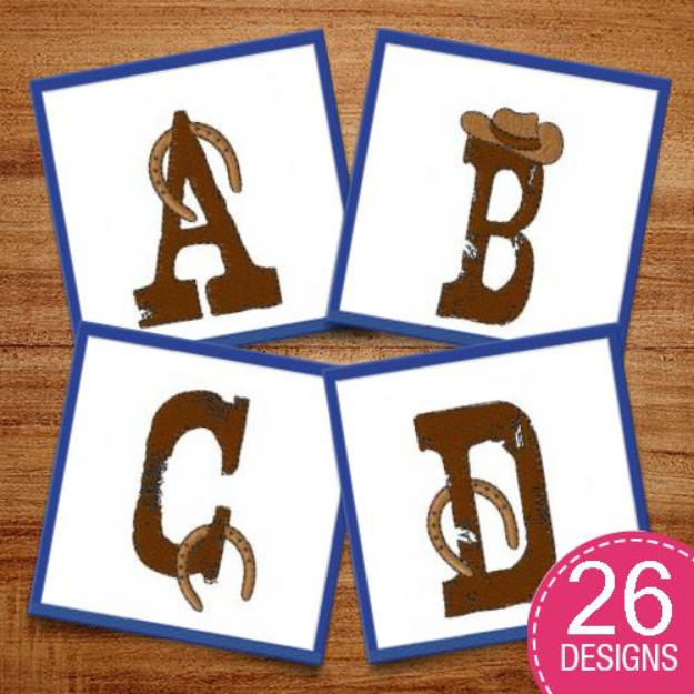 Picture of Cowboy Western Embroidery Design Pack