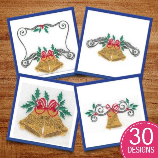 Picture of Decorative Christmas Bells Embroidery Design Pack