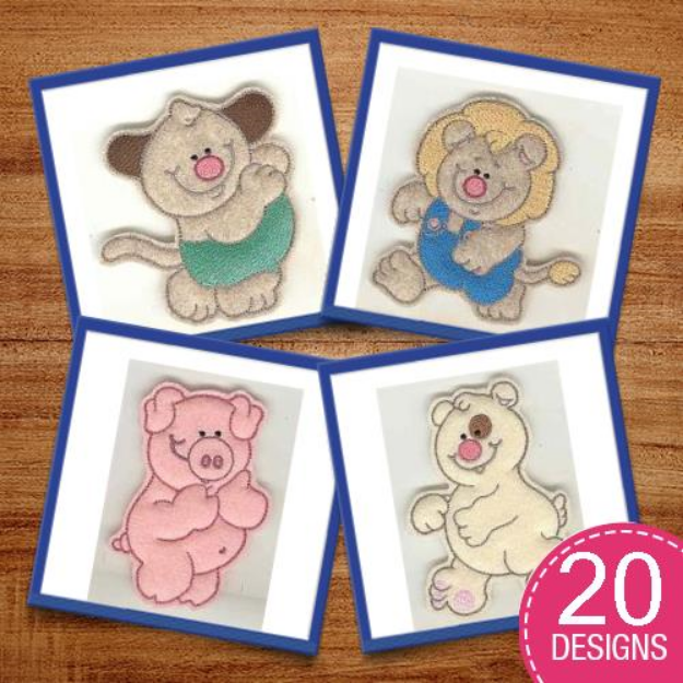 Picture of Cute Animal Felties Embroidery Design Pack