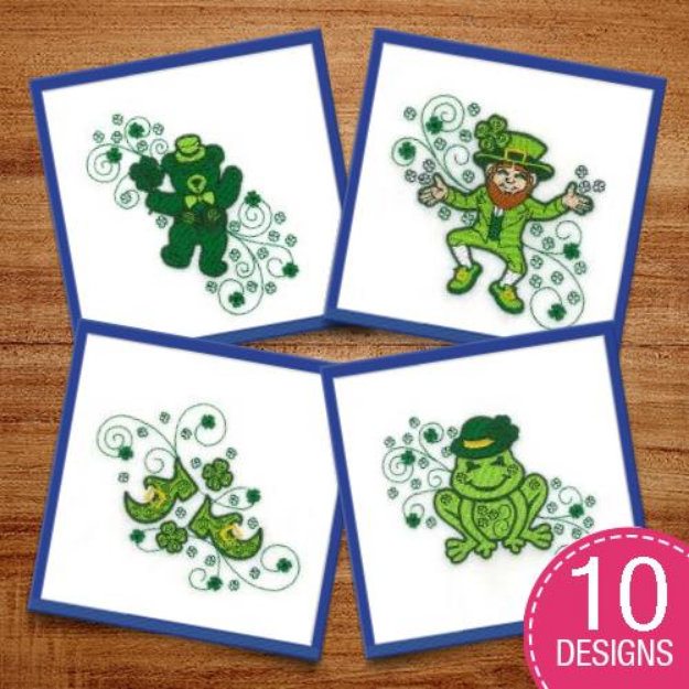 Picture of Whimsical St Pattys Day Embroidery Design Pack