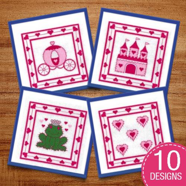 Picture of Princess Quilt Squares Embroidery Design Pack