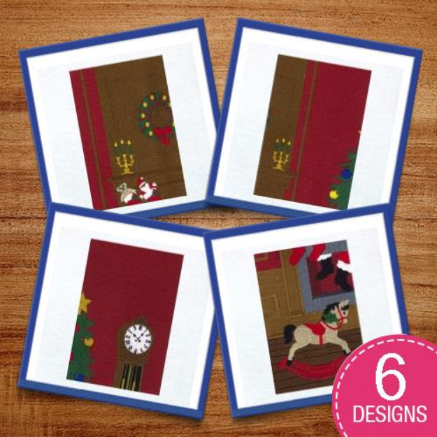 Picture of 6 Panel Christmas Scene Embroidery Design Pack