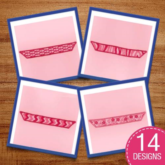 Picture of Lace Breast Cancer Ribbons Embroidery Design Pack