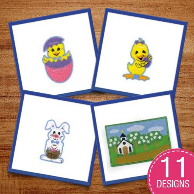 Picture of Kids Easter Placemat Embroidery Design Pack