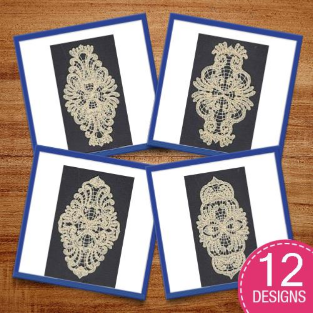 Picture of Elegant Lace Embroidery Design Pack