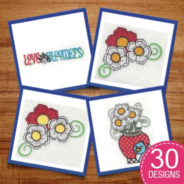 Picture of Love My Bloomers Embroidery Design Pack