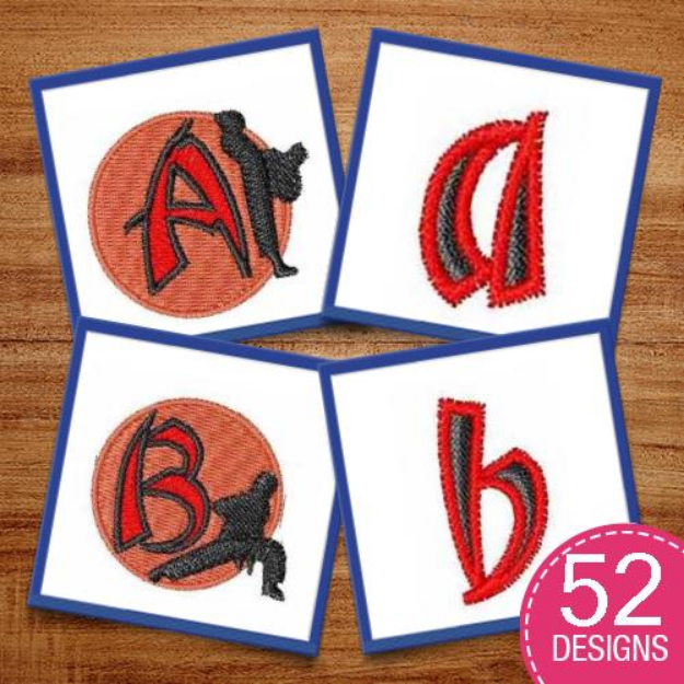 Picture of Karate Font Embroidery Design Pack